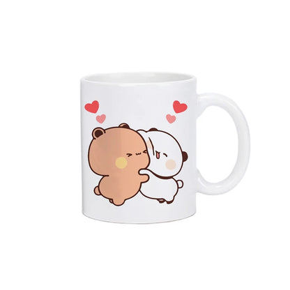 Cute Cartoon Ceramic Mug 250ML - Fun Expression Coffee & Tea Cup for Couples, Kids & Family | Eco-Friendly Porcelain