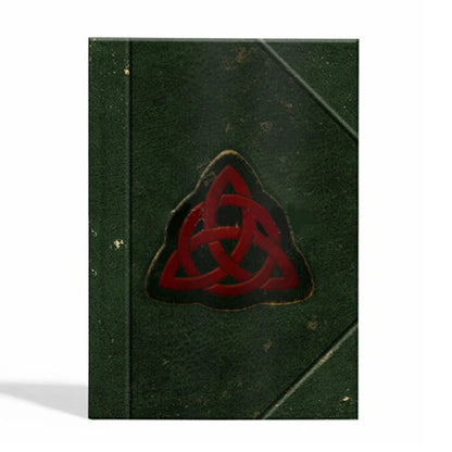 350-Page Spellbook Replica with Handcrafted Green Cover – Perfect for Home Decoration