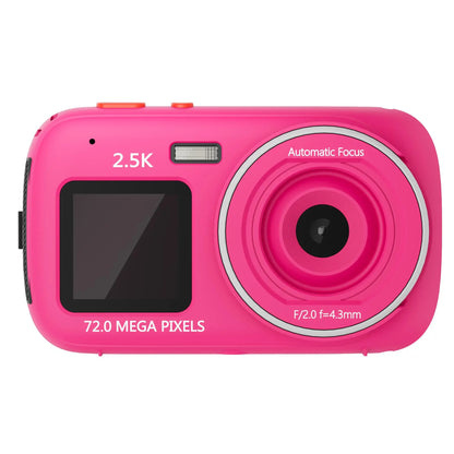 72MP HD Digital Camera with 16X Zoom, Dual Screens, 2.5K Video, Waterproof, Portable for Travel and Home Use