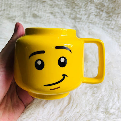 Cute Cartoon Ceramic Mug - 250ML Coffee & Tea Cup | Fun Expression Design for Kids, Couples & Family