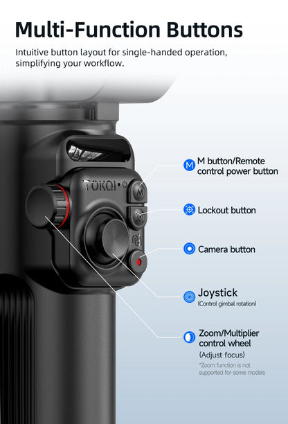 3-Axis Handheld Smartphone Gimbal Stabilizer – Anti-Shake Video Recording, Face Tracking, Tripod, and Gesture Control