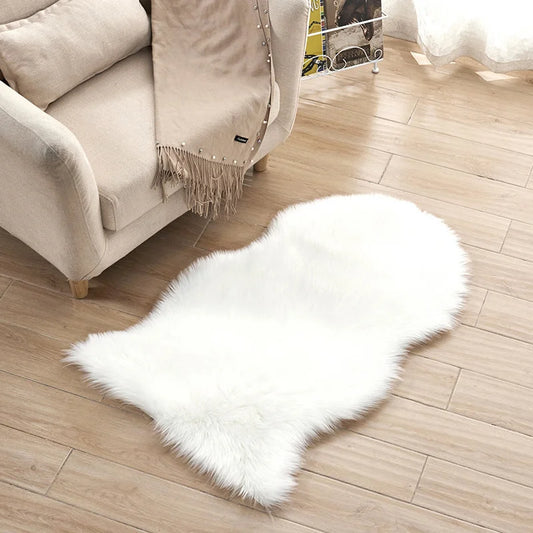 Irregular Shaggy Area Rug - Luxuriously Soft Plush Texture, Quick-Drying & Machine Washable