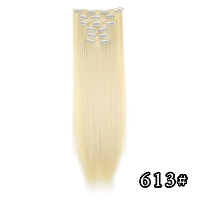 24" Synthetic Clip-In Hair Extensions, 6PCS Set for Volume and Length