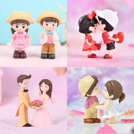 Modern Love-Themed Couple Micro Landscape Figures - Room & Desktop Decoration