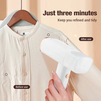 Foldable Handheld Garment Steamer 1000W, Portable Travel Clothes Iron, Wet and Dry Steam Iron with 130ml Water Tank