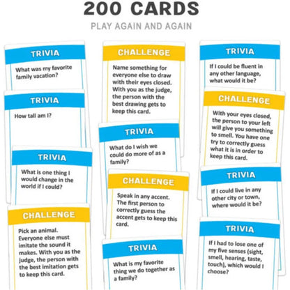 Family Card Game - Fun Trivia & Challenges for Kids, Teens, and Adults - Perfect for Game Night