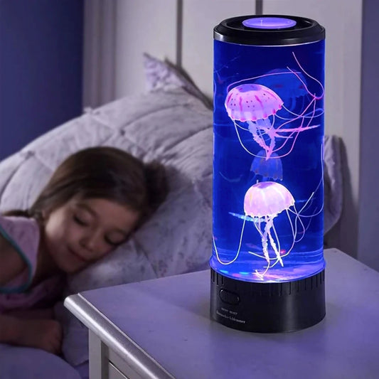 LED Jellyfish Night Light – Simulated Aquarium Lamp with Color-Changing Effects