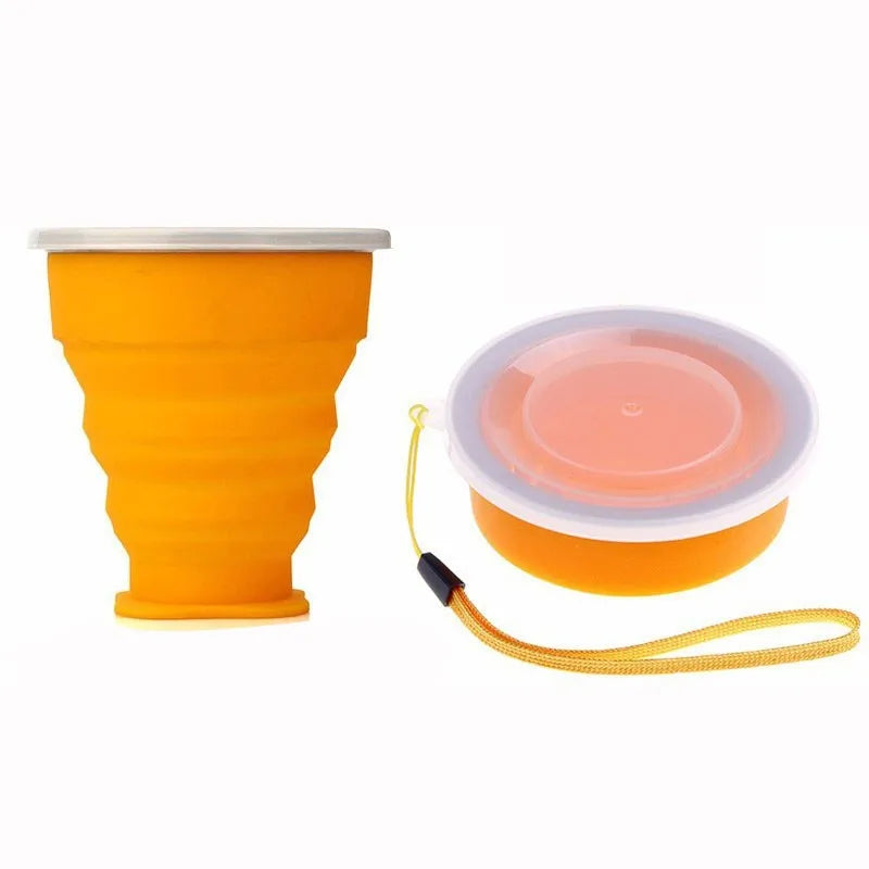 Folding Silicone Cup 200ML - BPA-Free Collapsible Travel Cup | Portable Outdoor Coffee Mug