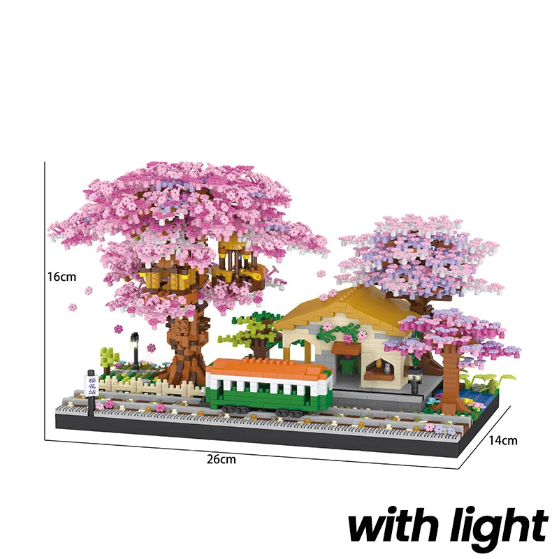 Sakura Tree Building Blocks Set – Creative Educational Micro Blocks for Kids, Ideal Gift for Ages 6+