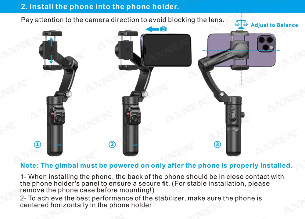 3-Axis Handheld Smartphone Gimbal Stabilizer – Anti-Shake Video Recording, Face Tracking, Tripod, and Gesture Control