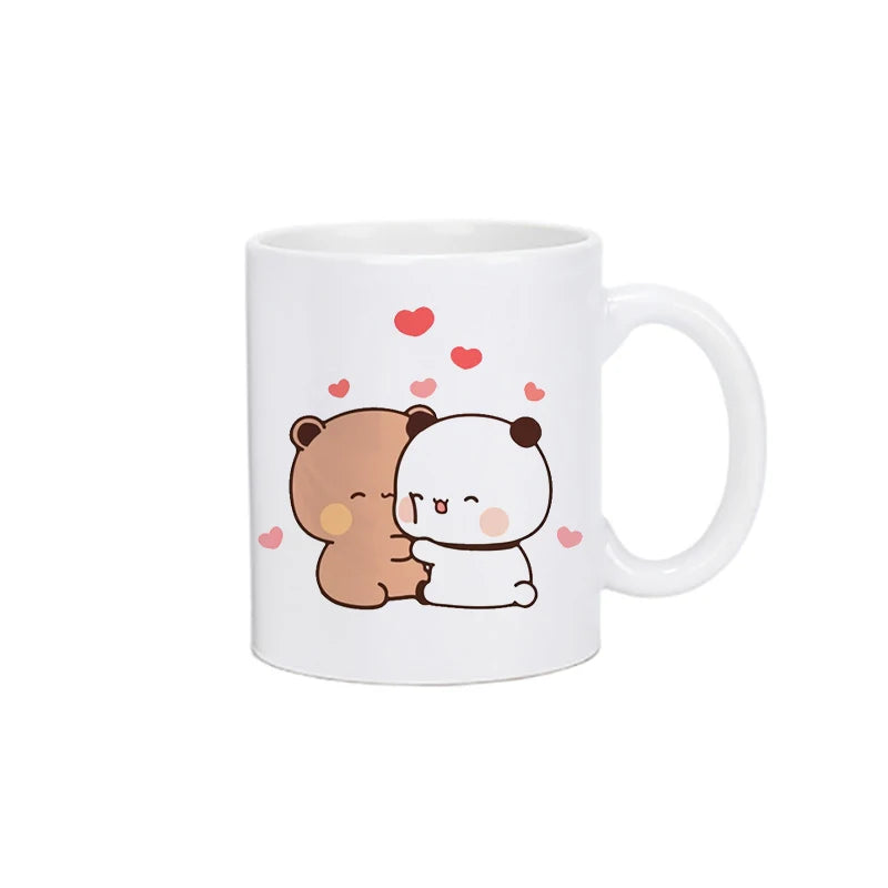 Cute Cartoon Ceramic Mug 250ML - Fun Expression Coffee & Tea Cup for Couples, Kids & Family | Eco-Friendly Porcelain