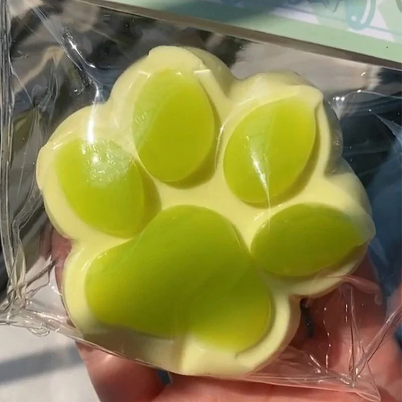 Cat Paw Stress Relief Toy - Slow Rebound Silicone Kneadable Squeeze Toy for Anxiety Relief