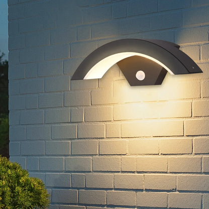 Outdoor Wall Lamp with Motion Sensor, Waterproof LED Light for Garden and Doorway, 12W IP65