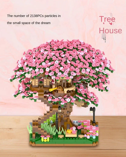 Sakura Tree Building Blocks Set – Creative Educational Micro Blocks for Kids, Ideal Gift for Ages 6+