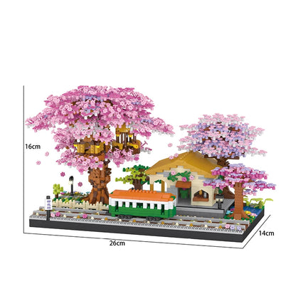 Sakura Tree Building Blocks Set – Creative Educational Micro Blocks for Kids, Ideal Gift for Ages 6+