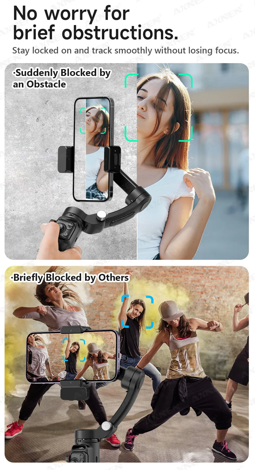 3-Axis Handheld Smartphone Gimbal Stabilizer – Anti-Shake Video Recording, Face Tracking, Tripod, and Gesture Control