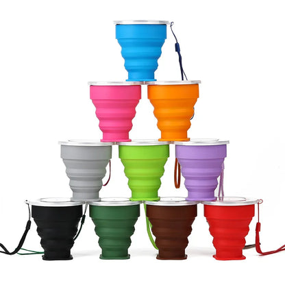 Folding Silicone Cup 200ML - BPA-Free Collapsible Travel Cup | Portable Outdoor Coffee Mug