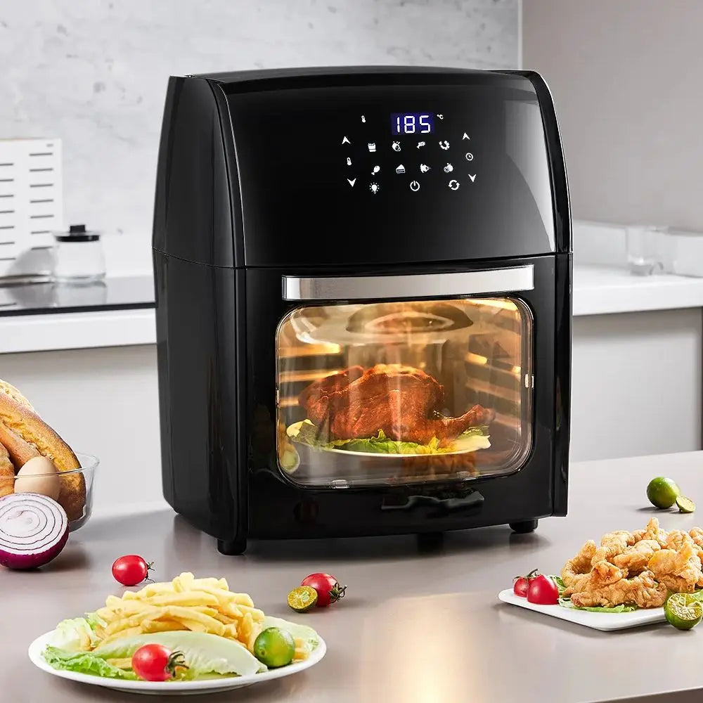 12L Digital Air Fryer with Non-Stick Basket, Adjustable Timer, and Temperature Control