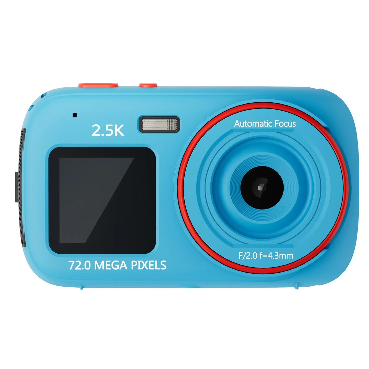 72MP HD Digital Camera with 16X Zoom, Dual Screens, 2.5K Video, Waterproof, Portable for Travel and Home Use