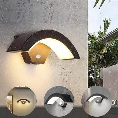 Outdoor Wall Lamp with Motion Sensor, Waterproof LED Light for Garden and Doorway, 12W IP65