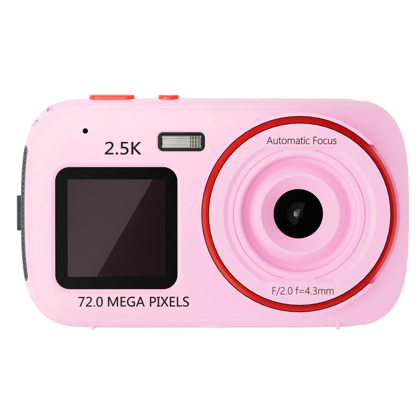 72MP HD Digital Camera with 16X Zoom, Dual Screens, 2.5K Video, Waterproof, Portable for Travel and Home Use